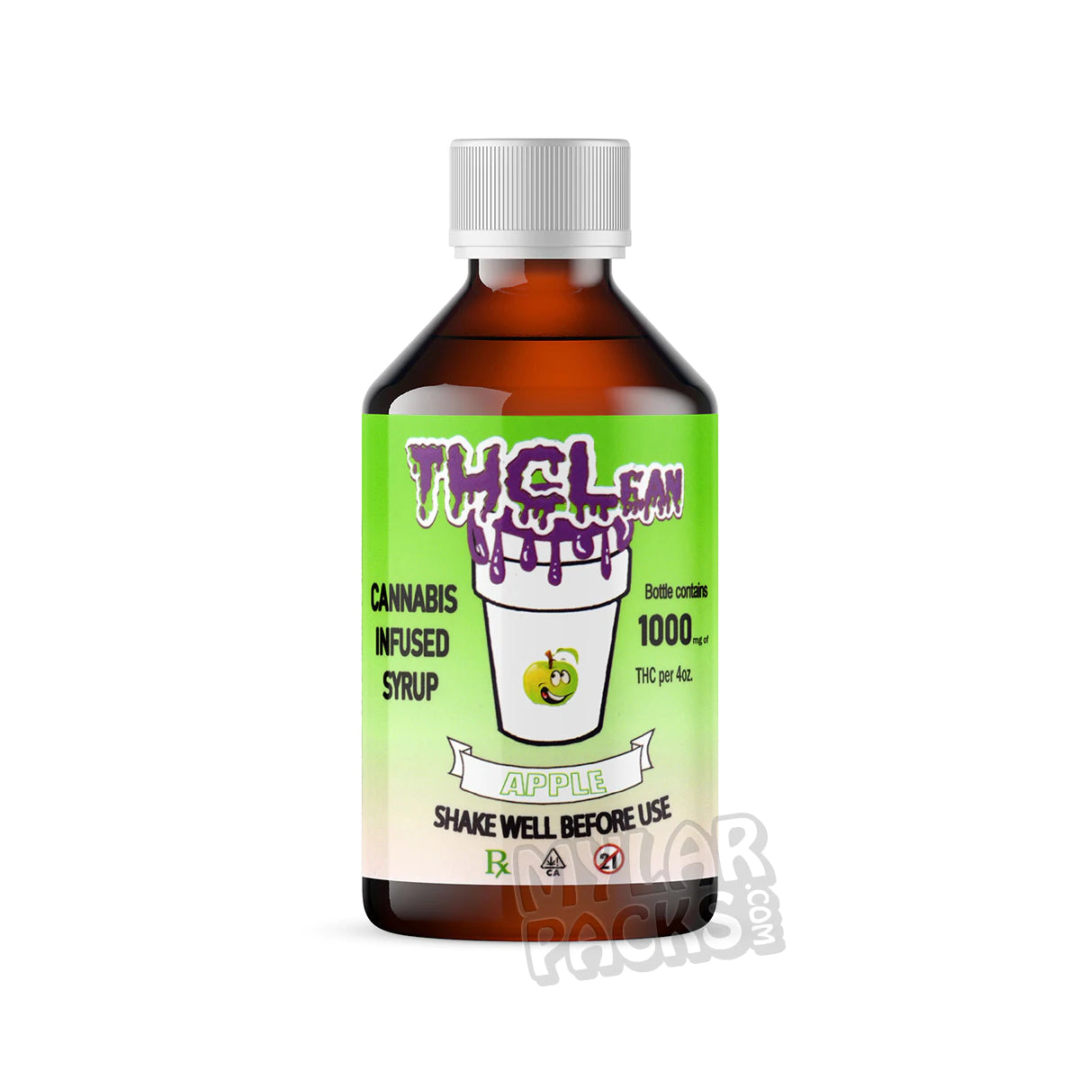 Lean Sticker Label Cannabis Infused Syrup THC Lean Sticker Labels for Bottles (3.5